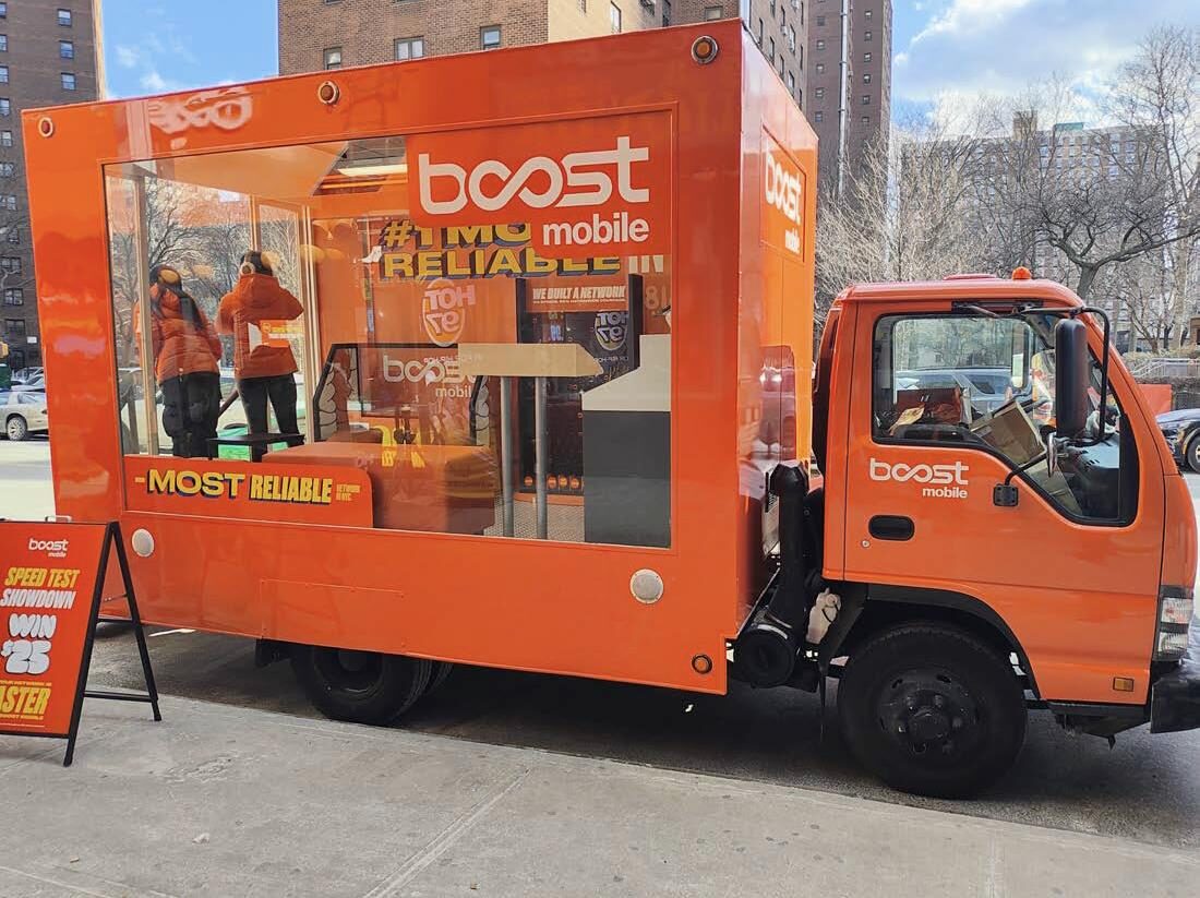 Boost Mobile branded mobile tour truck activation
