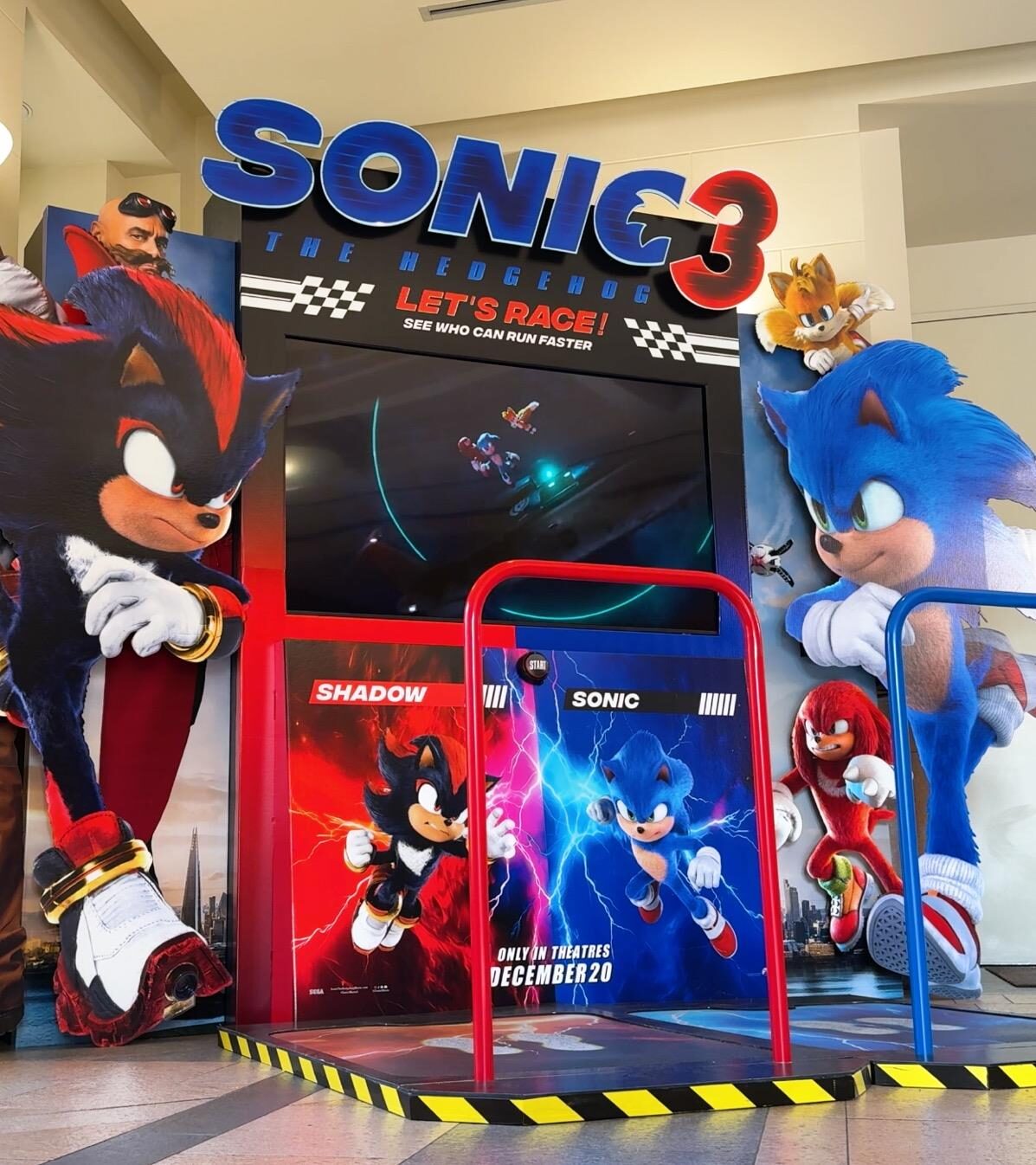 Sonic the Hedgehog 3 in-store activation display